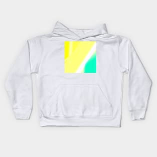 YELLOW BLUE GREEN WHITE ABSTRACT TEXTURE Kids Hoodie